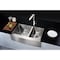 Anzzi Elysian Farmhouse 33" 60/40 Double Bowl Kitchen Sink in Brushed Satin K-AZ3320-4A - alternate 7